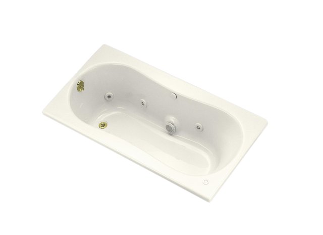 Kohler K-1106-RH 6032 Whirlpool with flange right-hand drain and heater