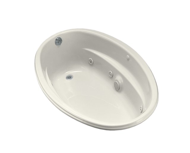 Kohler K-1146-CK-96; 6040 Oval whirlpool with custom pump location; in Biscuit; Discontinued Product