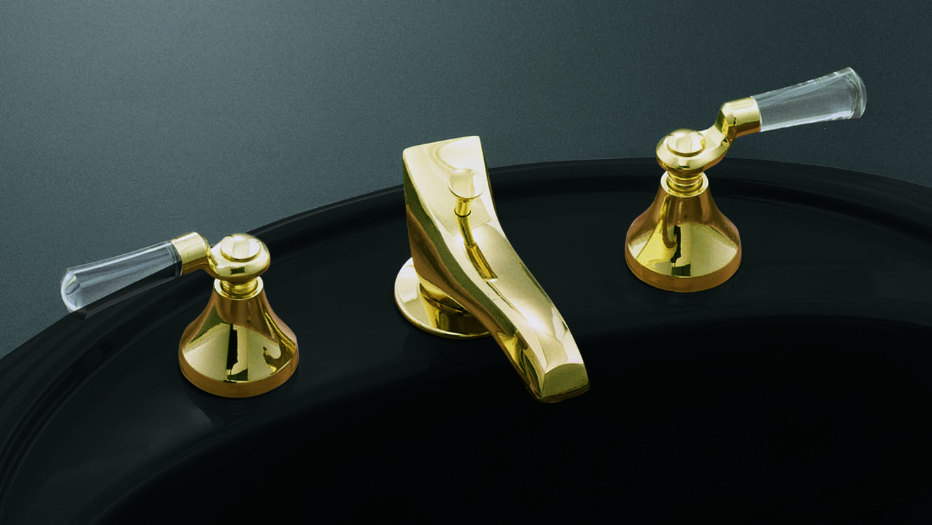 Kohler K-6240-4 Flair Lever widespread Lavatory Faucet with 3-