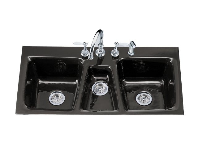 Kohler K-5893-5 Trieste(TM) tile-in kitchen sink with five-hole faucet drilling