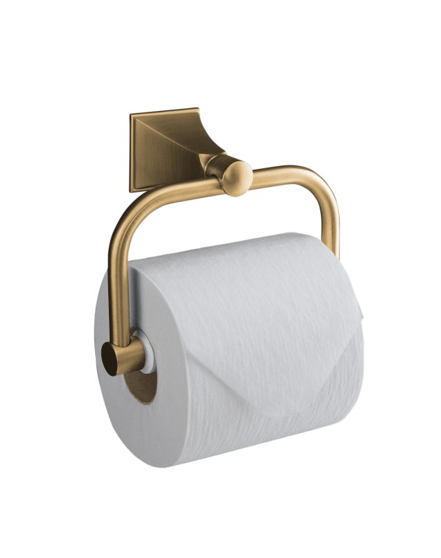 Kohler K-490-BV; Memoirs (R) toilet tissue holder with Stately design; in Vibrant Brushed Bronze