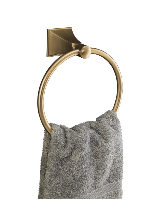 Kohler K-487-BV; Memoirs (R) towel ring with Stately design; in Vibrant Brushed Bronze