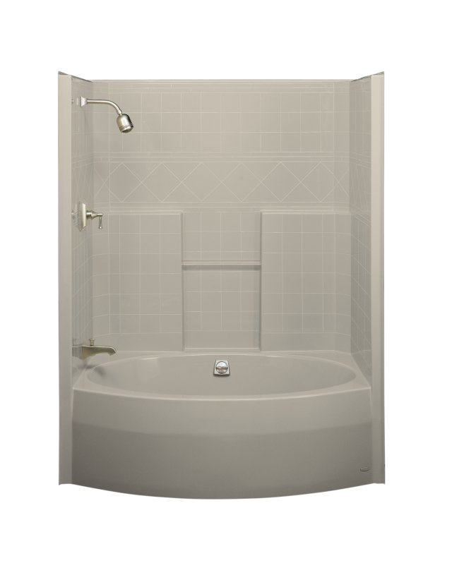 Kohler K-1635 Terracina(R) 5' whirlpool with tile-look walls