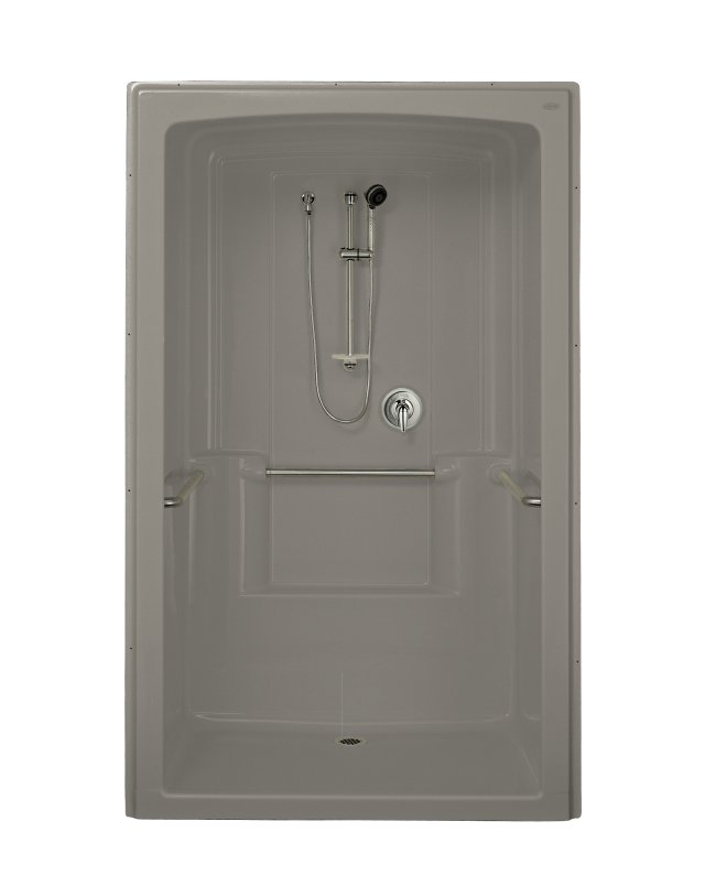 Kohler K-12113-N Freewill(R) barrier-free shower module with nylon grab bars 52"" x 37-1/2"" x 84""