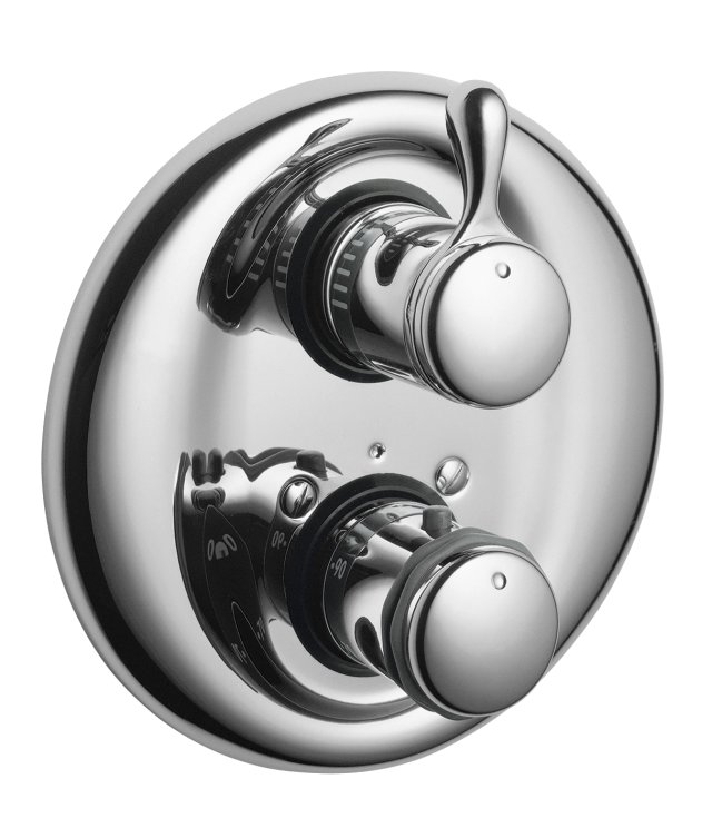 Kohler K-T9493-4 MasterShower(R) thermostatic mixing valve trim with volume control and lever handle valve not included