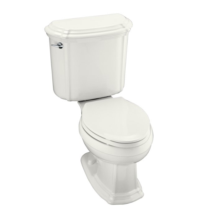 Kohler K-3591-0; Portrait (R) two-piece elongated toilet with left-hand trip lever, less seat; in White; Discontinued Product