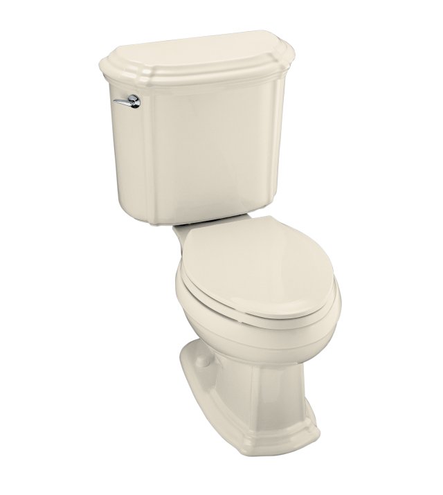 Kohler K-3591-47; Portrait(R); elongated toilet with left-hand trip lever less seat; in Almond; Discontinued Product