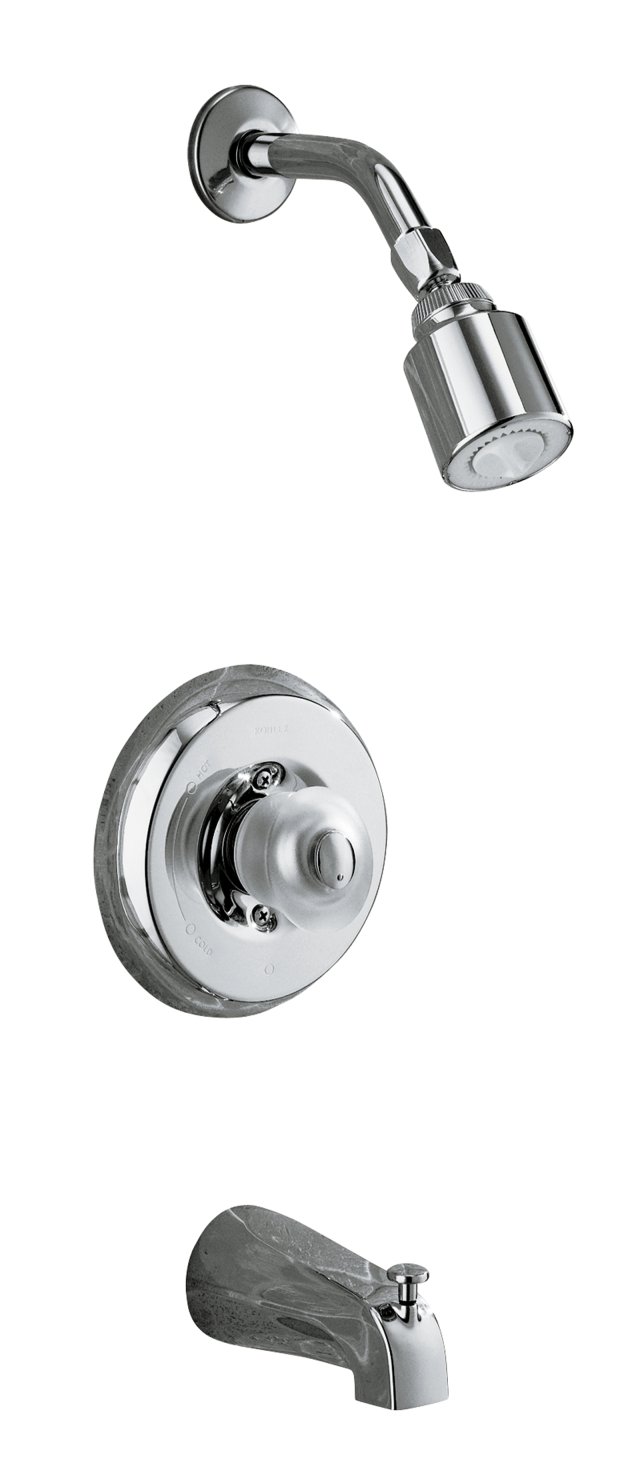 Kohler K-P15601-7S Coralais(R) shower faucet trim with sculptured acrylic handle and slip-fit spout