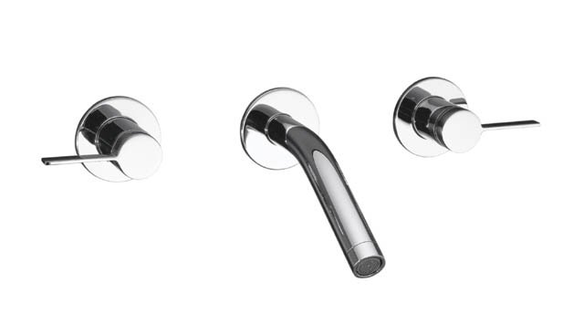 Kohler K-T944-4-CP; Stillness (R) wall-mount lavatory faucet trim valve not included; in Polished Chrome; Discontinued Product