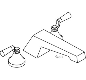 Kohler K-T6225-4 Flair Lever Deck-mount Bath Faucet Trim