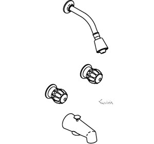 Kohler K-T6253-7 Flair Bath and Shower Faucet Trim