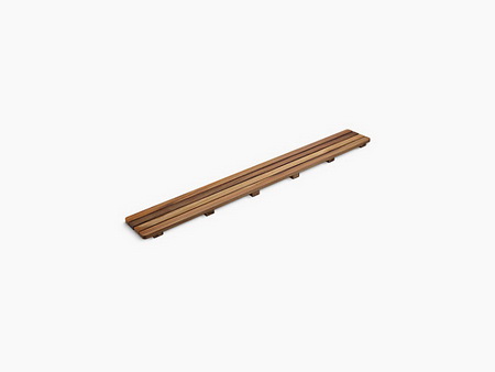 Kohler K-9336 Groove(TM) teak drain cover 48"" receptor