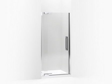 Kohler K-705717-L-NX; ; purist heavy glass pivot shower door 571/4"""" - 59 3/4""""; in BrushedNickel; Discontinued Product