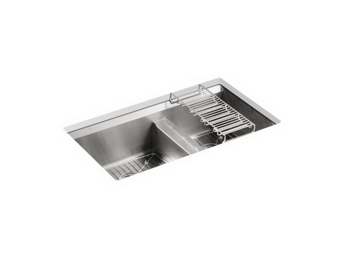 Kohler K-3672 8 Degree(TM) offset double basin kitchen sink