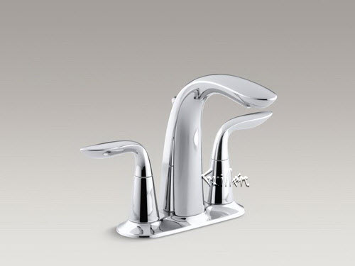 Kohler K-5316-4; Refinia (R) ; centerset bathroom sink faucet with lever handles repair replacement technical part breakdown