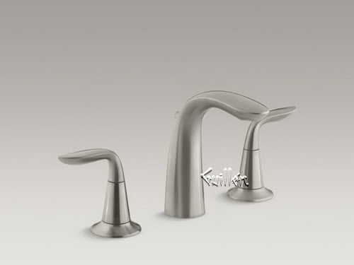 Kohler K-5317-4; Refinia (R) ; widespread bathroom sink faucet with lever handles repair replacement technical part breakdown