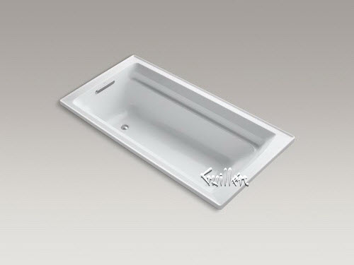 Kohler K-1124-VBW; Archer (R); 72"" x 36"" drop-in VibrAcoustic (R); bath with Bask (TM); heated surface and reversible drain repair replacement technical part breakdown