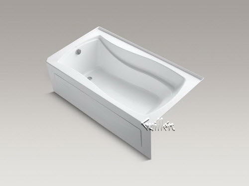 Kohler K-1224-VBLAW; Mariposa (R); 66"" x 36"" alcove VibrAcoustic (R); bath with Bask (TM); heated surface apron and left-hand drain repair replacement technical part breakdown