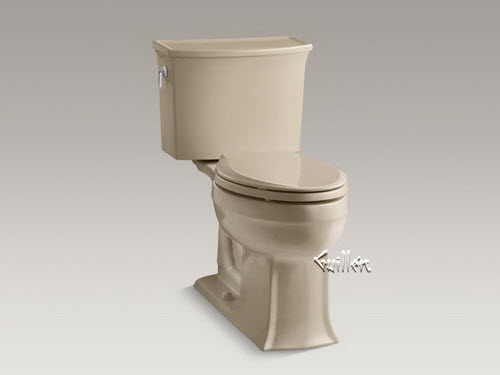 Kohler K-3551; Archer (R); Comfort Height (R) two-piece elongated 1.28 gpf toilet with AquaPiston (R); flush technology repair replacement technical part breakdown