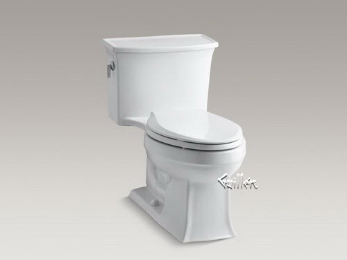 Kohler K-3639; Archer (R); one-piece elongated 1.28 gpf toilet with AquaPiston (R); flush technology and left-hand trip lever repair replacement technical part breakdown