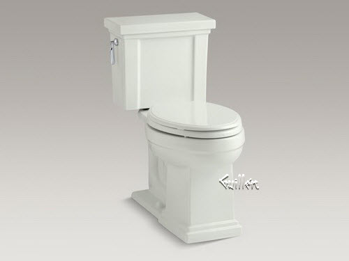 Kohler K-3950; Tresham (R); Comfort Height (R) two-piece elongated 1.28 gpf toilet with AquaPiston (R); flush technology and left-hand trip lever repair replacement technical part breakdown