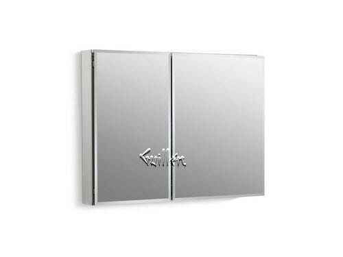 Kohler K-CB-CLC3526FS; ; 35" w x 26" h aluminum two-door medicine cabinet with mirrored doors beveled edges; in Not Applicable