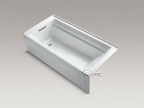 Kohler K-1124-VBLAW; Archer (R); 72"" x 36"" alcove VibrAcoustic (R); bath with Bask (TM); heated surface tile flange and left-hand drain repair replacement technical part breakdown