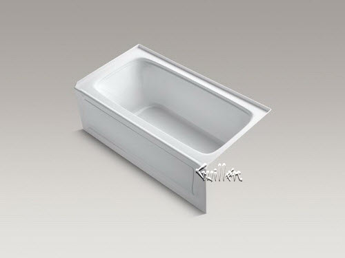 Kohler K-1151-VBRAW; Bancroft (R); 60"" x 32"" alcove VibrAcoustic (R); bath with Bask (TM); heated surface tile flange and right-hand drain repair replacement technical part breakdown