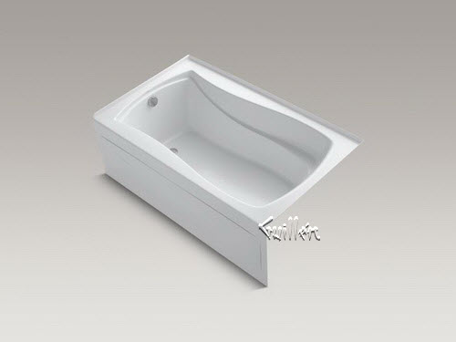 Kohler K-1239-VBLAW; Mariposa (R); 60"" x 36"" alcove VibrAcoustic (R); bath with Bask (TM); heated surface apron and left-hand drain repair replacement technical part breakdown