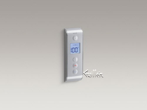 Kohler K-527-1CP; DTV (R); Prompt (R) digital shower interface; in Satin Chrome with Polished Chrome