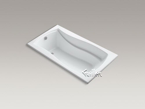Kohler K-1224-VBW; Mariposa (R); 66"" x 36"" drop-in VibrAcoustic (R); bath with Bask (TM); heated surface and reversible drain repair replacement technical part breakdown