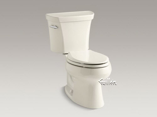 Kohler K-3978; Wellworth (R); two-piece elongated 1.6 gpf toilet with Class Five (R); flush technology and left-hand trip lever repair replacement technical part breakdown