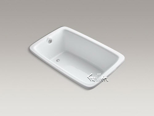 Kohler K-1158-VBW; Bancroft (R); 66"" x 42"" drop-in VibrAcoustic (R); bath with Bask (TM); heated surface and reversible drain repair replacement technical part breakdown
