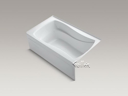 Kohler K-1239-VBRAW; Mariposa (R); 60"" x 36"" alcove VibrAcoustic (R); bath with Bask (TM); heated surface apron and right-hand drain repair replacement technical part breakdown