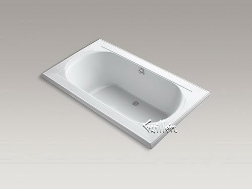Kohler K-1418-VBW; Memoirs (R); 72"" x 42"" drop-in VibrAcoustic (R); bath with Bask (TM); heated surface and reversible drain repair replacement technical part breakdown