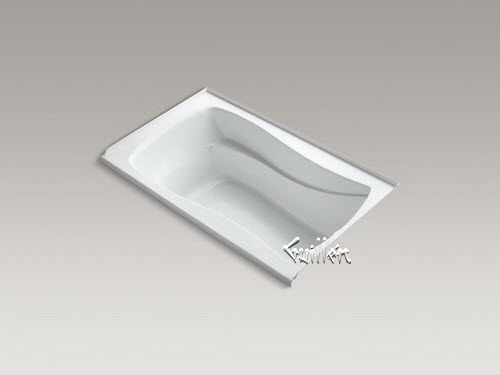 Kohler K-1239-VBRW; Mariposa (R); 60"" x 36"" alcove VibrAcoustic (R); bath with Bask (TM); heated surface tile flange and right-hand drain repair replacement technical part breakdown