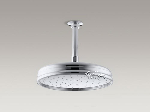 Kohler K-13693; ; ; Traditional Round 10"""" rainhead with Katalyst (R) air-induction spray 2.5 gpm repair replacement technical part breakdown