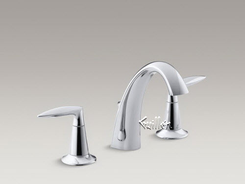 Kohler K-45102-4-CP; Alteo (R); widespread bathroom sink faucet with lever handles; in Polished Chrome