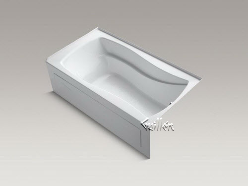 Kohler K-1224-VBRAW; Mariposa (R); 66"" x 36"" alcove VibrAcoustic (R); bath with Bask (TM); heated surface apron and right-hand drain repair replacement technical part breakdown