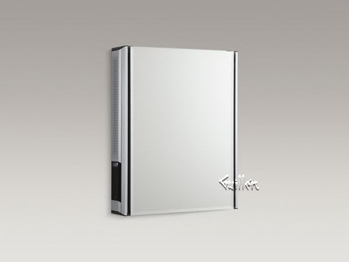 Kohler K-CB-CLC2026FSA; 20"""" W x 26"""" H aluminum single-door medicine cabinet with mirrored door and StereoStik (TM); repair replacement technical part breakdown; Discontinued Product
