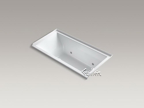 Kohler K-1167-GVCRW; Underscore (R); 60"" x 30"" alcove VibrAcoustic (R); + BubbleMassage (TM) air bath with Bask (TM); heated surface chromatherapy and right hand drain repair replacement technical part breakdown