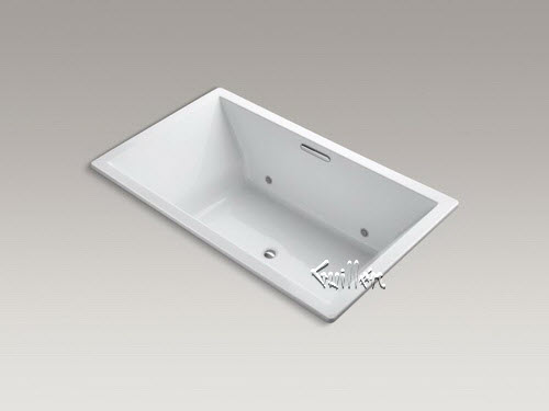 Kohler K-1174-VBCW; Underscore (R); 72"" x 42"" drop-in VibrAcoustic (R); bath with Bask (TM); heated surface and chromatherapy and center drain repair replacement technical part breakdown
