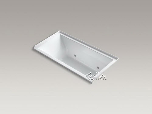 Kohler K-1167-VCRW; Underscore (R); 60"" x 30"" drop-in VibrAcoustic (R); bath with Bask (TM); heated surface chromatherapy integral flange and right-hand drain repair replacement technical part breakdown