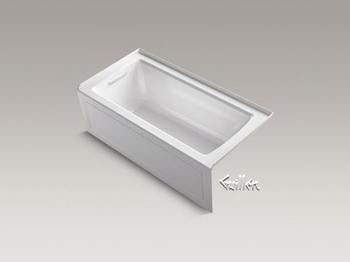 Kohler K-1946-LA; Archer (R); 60"" x 30"" alcove bath with integral apron tile flange and left-hand drain repair replacement technical part breakdown