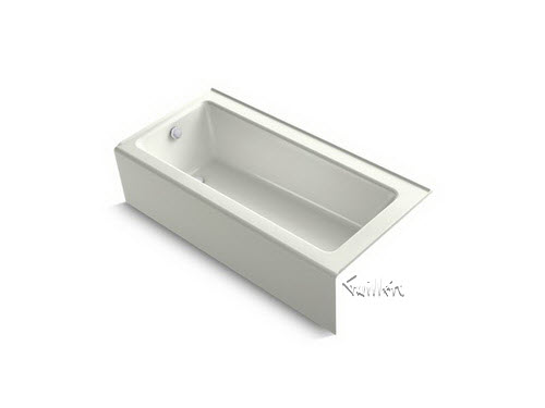 Kohler K-859-GNY; Bellwether (R); 66"" x 32"" alcove BubbleMassage (TM) Air Bath with integral apron Dune airjet trim left-hand drain and heater repair replacement technical part breakdown