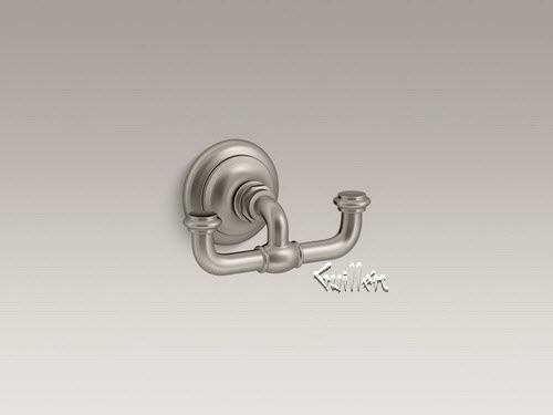 Kohler K-72572-BN; Artifacts (R); double robe hook; in Vibrant Brushed Nickel