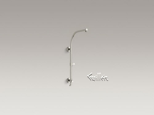 Kohler K-45211-SN; HydroRail (R); -R arch shower column; in Vibrant Polished Nickel