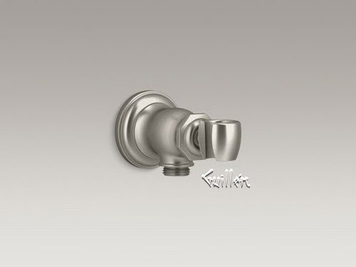 Kohler K-72797-BN; Artifacts (R); wall-mount handshower holder and supply elbow; in Vibrant Brushed Nickel