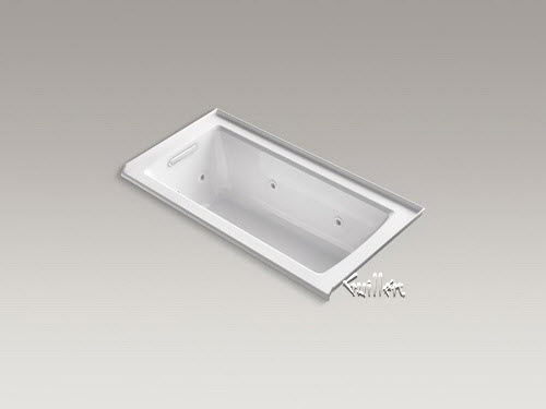 Kohler K-1947-L; Archer (R); 60"" x 30"" alcove whirlpool with integral flange and left-hand drain repair replacement technical part breakdown