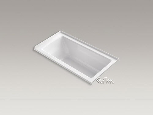 Kohler K-1946-RW; Archer (R); 60"" x 30"" alcove bath with Bask (TM); heated surface tile flange and right-hand drain repair replacement technical part breakdown